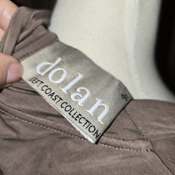 Dolan Left Coast Collection Taupe V-Neck Long Sleeve Dress Size Medium - Picture 8 of 9